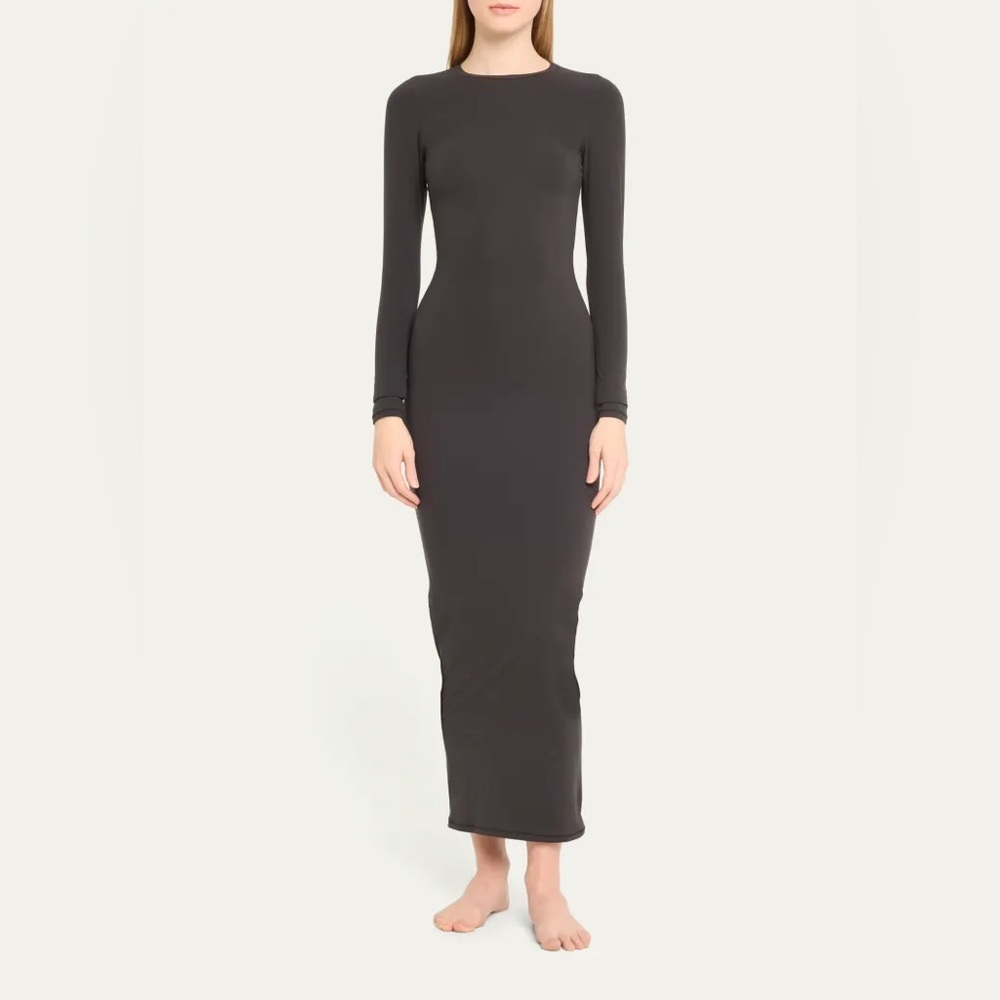 Skims Long Sleeve Lounge Dress - Large